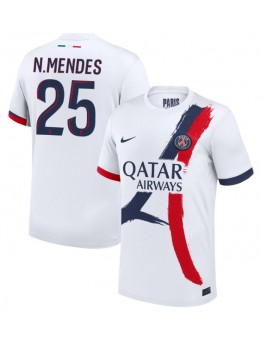 Paris Saint-Germain Nuno Mendes #25 Gostujuci Dres 2024-25 Kratak Rukavima